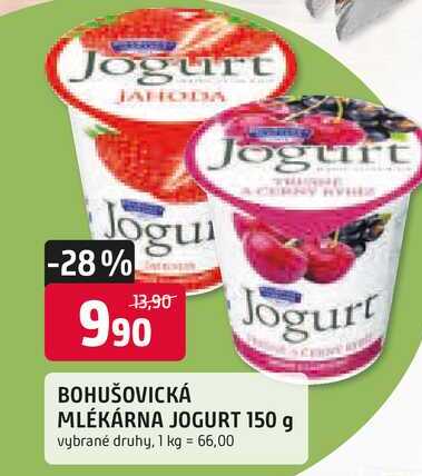 BOHUŠOVICKÁ MLÉKÁRNA JOGURT 150 g 