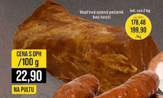 Vepřová uzená pečeně bez kosti 100 g