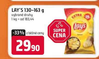 LAY'S 130-163 g vybrané druhy 