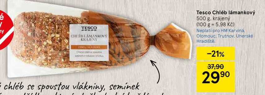 Tesco Chléb lámankový, 500 g 