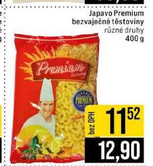 Japavo Premium bezvaječné těstoviny 400 g 