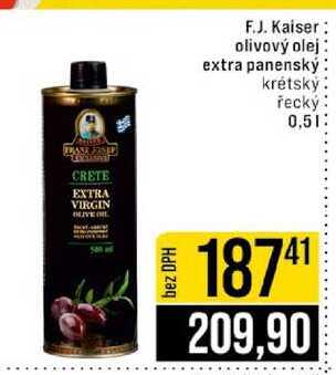 F.J. Kaiser olivový olej extra panenský 0,5 l