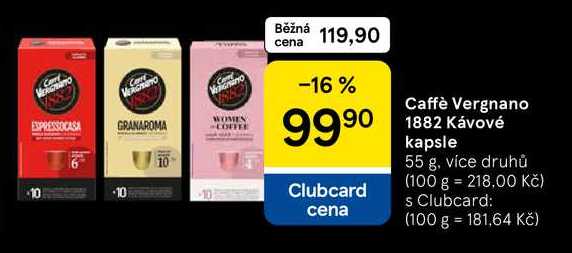Caffè Vergnano 1882 Kávové kapsle, 55 g, více druhů  