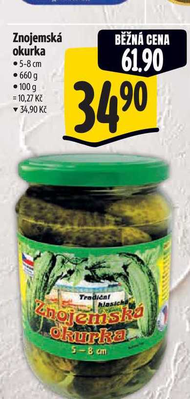 Znojemská okurka  5-8 cm  660 g  