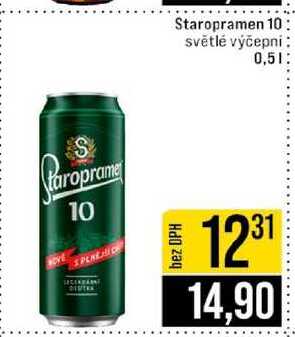 Staropramen 10 světlé výčepní plech 0,5 l