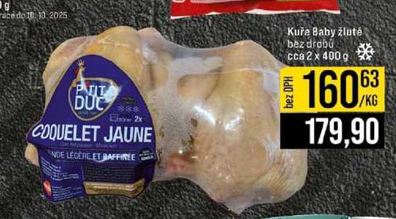 Kuře Baby žluté bez drobů cca 2 x 400 g 