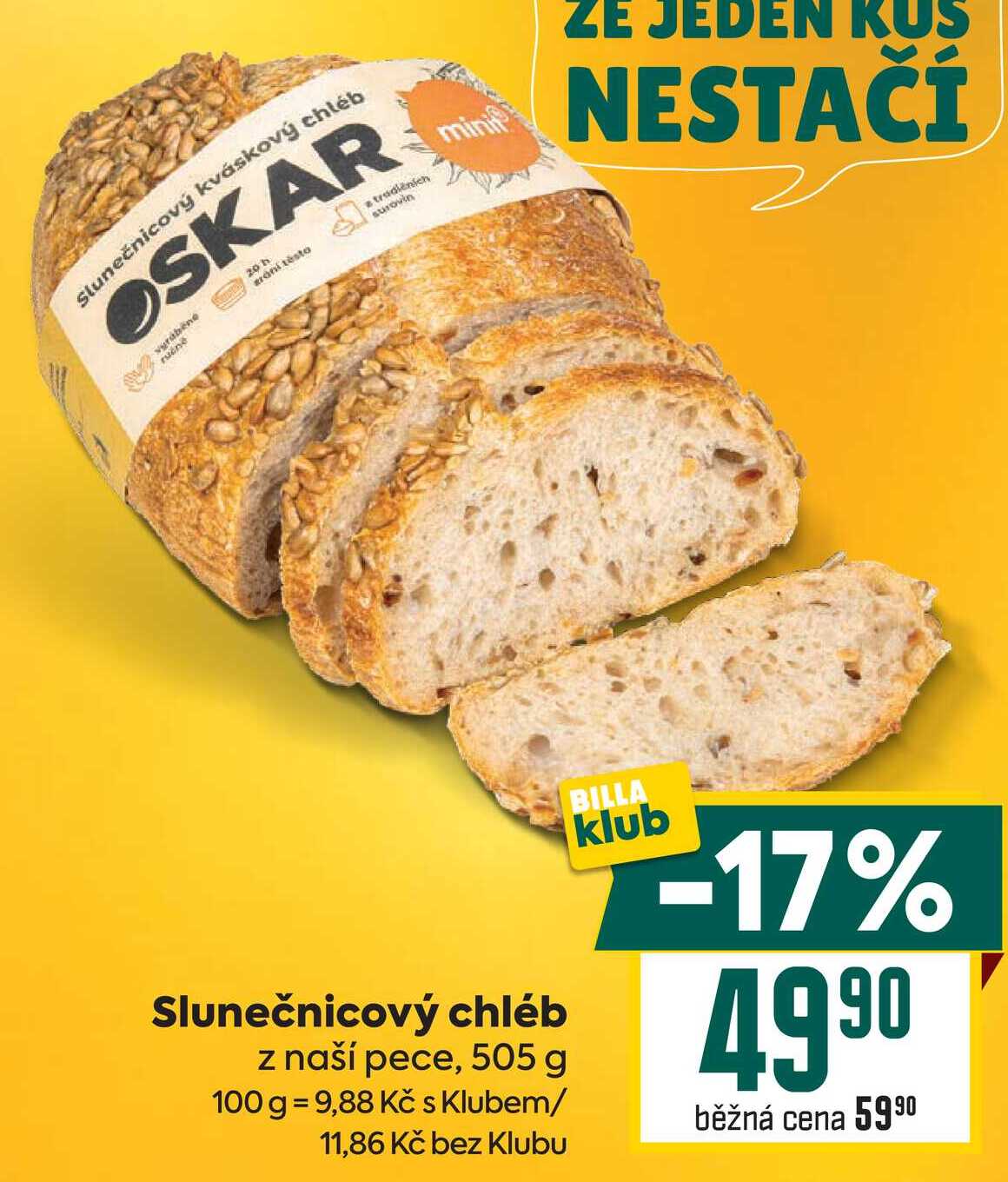 Slunečnicový chléb z naší pece, 505 g