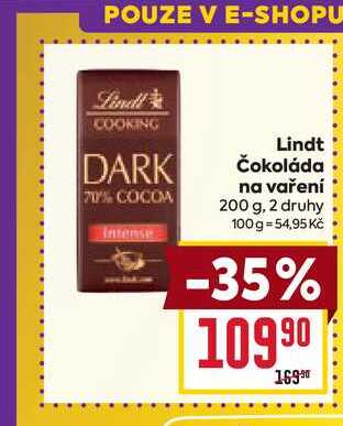 Lindt Čokoláda na vaření 200 g