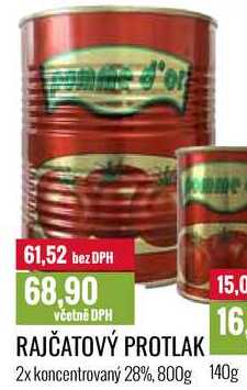 RAJČATOVÝ PROTLAK 800g