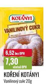 KOŘENÍ KOTÁNYI Vanilinový cukr 20g 