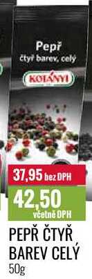 PEPŘ ČTYŘ BAREV CELÝ 50g 