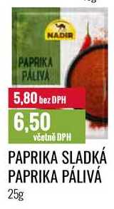 PAPRIKA SLADKÁ, PAPRIKA PÁLIVÁ 25g 
