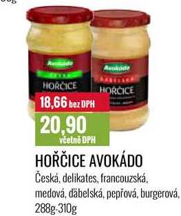 HOŘČICE AVOKÁDO 288g-310g 