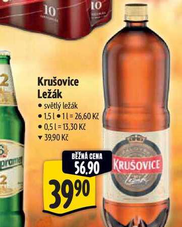  Krušovice Ležák  1,5 l