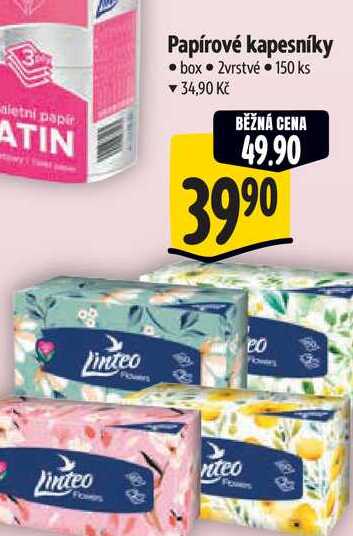   Papírové kapesníky box 2vrstvé 150 ks  