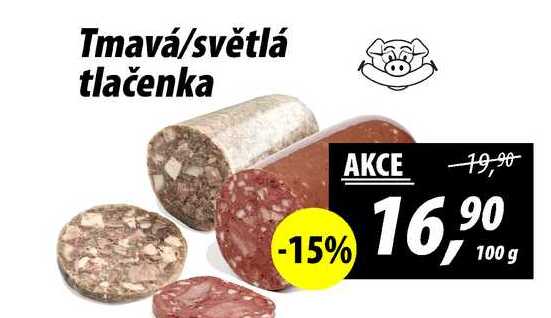 Tmavá/světlá tlačenka, 100 g