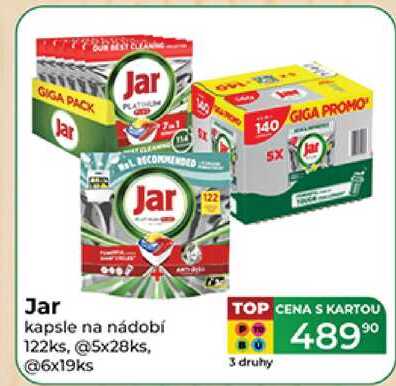 Jar kapsle na nádobí 122ks, @5x28ks, @6x19ks  