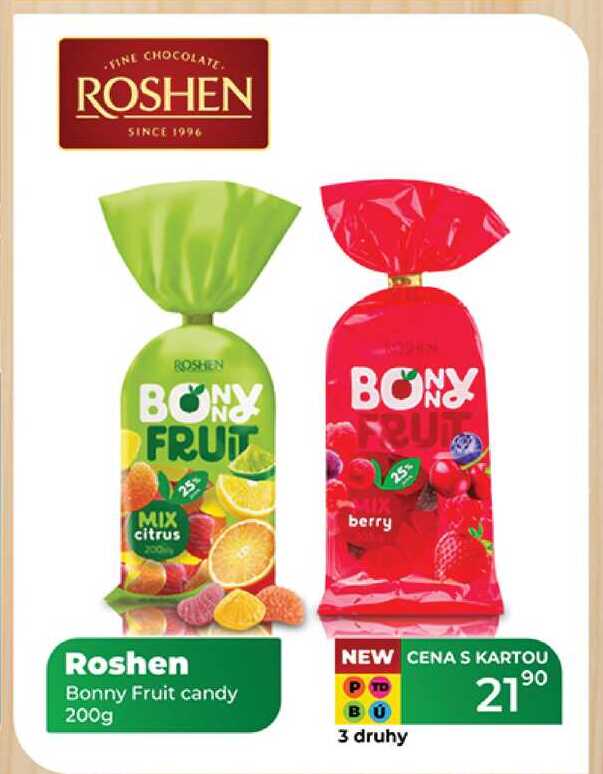 Roshen Bonny Fruit candy 200g 