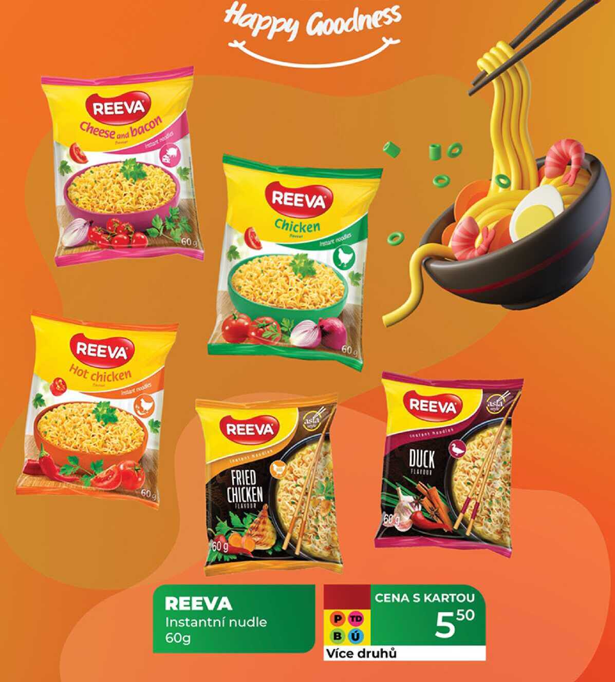 REEVA Instantní nudle 60g 