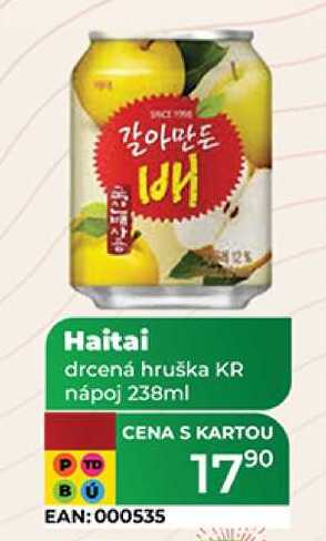 Haitai drcená hruška KR nápoj 238ml 