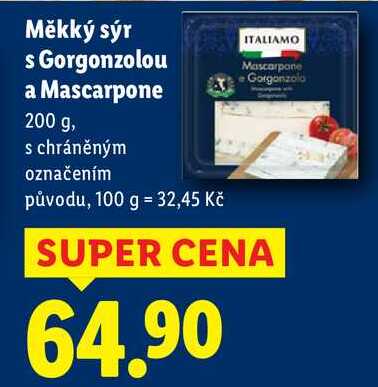 Měkký sýr s Gorgonzolou a Mascarpone, 200 g