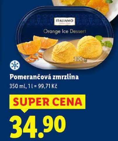 Pomerančová zmrzlina, 350 ml