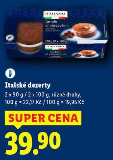 Italské dezerty, 2x 90 g/2x 100 g