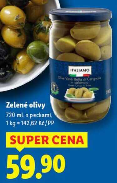 Zelené olivy, 720 ml