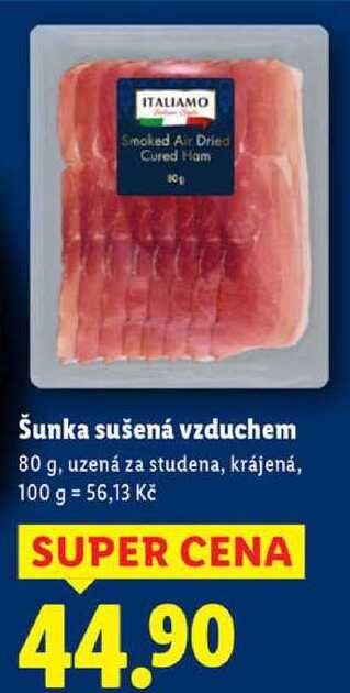 Šunka sušená vzduchem, 80 g