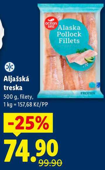 Aljašská treska, 500 g