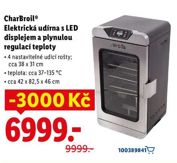 CharBroil Elektrická udírna s LED displejem a plynulou regulací teploty  