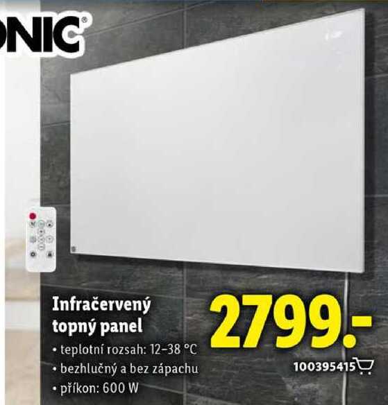 Infračervený topný panel 