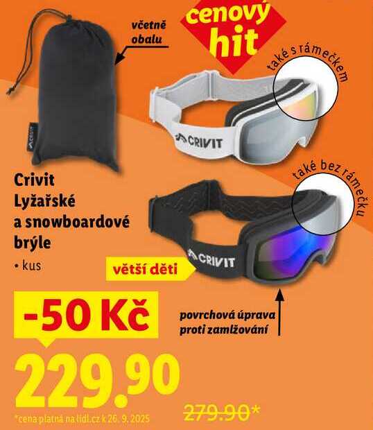 Crivit Lyžařské a snowboardové brýle
