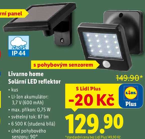 Livarno home Solární LED reflektor