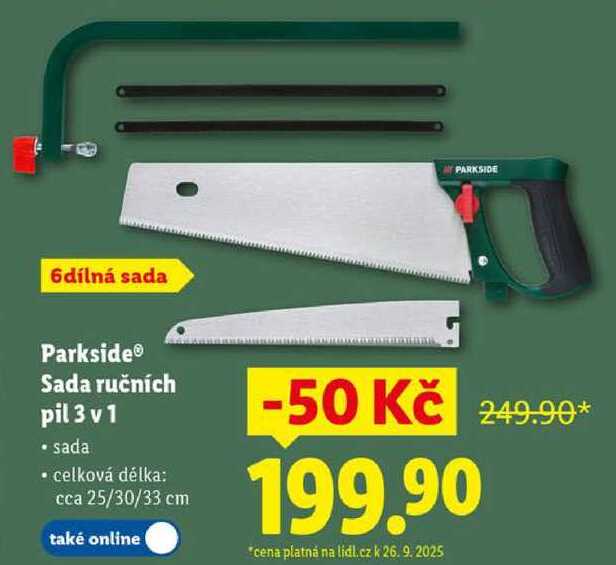 Parkside Sada ručních pil 3 v 1 