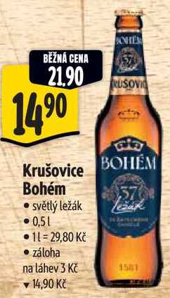 Krušovice Bohém, 0,5 l 