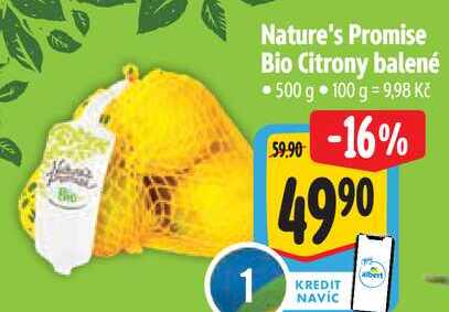 Nature's Promise Bio Citrony balené, 500 g