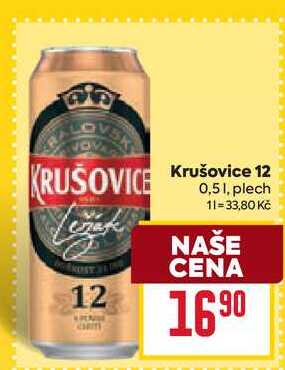 Krušovice 12 0,51, plech 