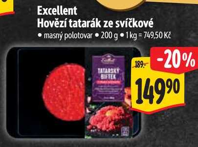 Excellent Hovězí tatarák ze svíčkové, 200 g