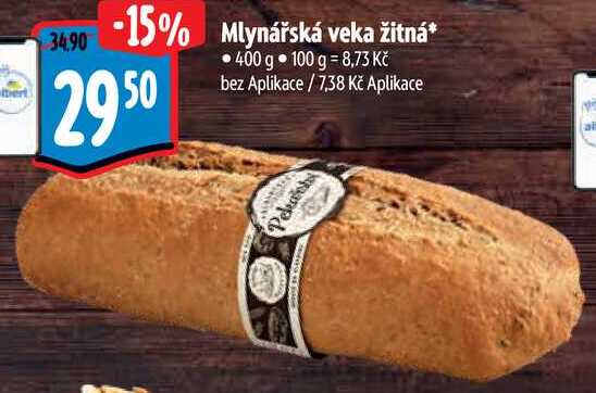 Mlynářská veka žitná, 400 g