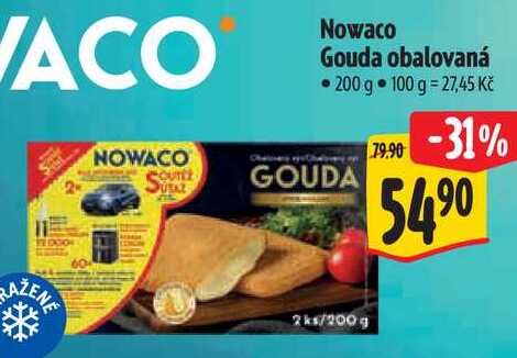 Nowaco Gouda obalovaná, 200 g 