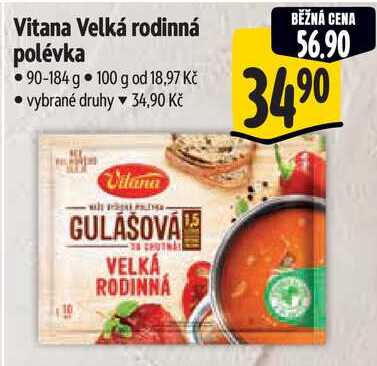 Vitana Velká rodinná polévka, 90-184 g