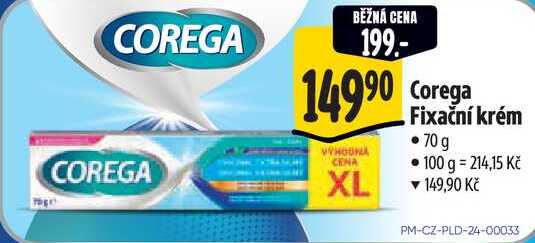 Corega Fixační krém, 70 g