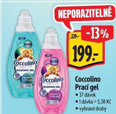 Coccolino Prací gel, 37 dávek
