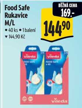 Food Safe Rukavice M/L, 40 ks 