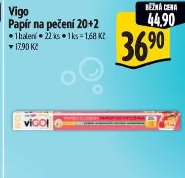 Vigo Papír na pečení 20+2, 22 ks 