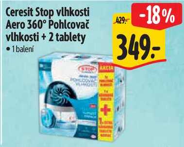 Ceresit Stop vlhkosti Aero 360° Pohlcovač vlhkosti + 2 tablety 
