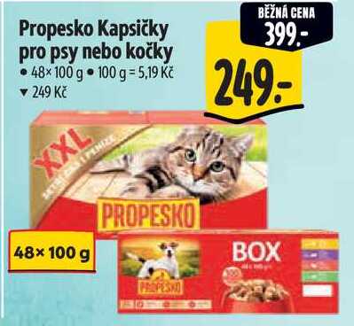Propesko Kapsičky pro psy nebo kočky, 48x 100 g 