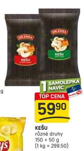 KEŠU různé druhy 150g