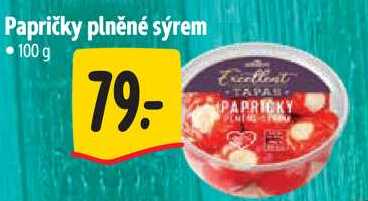 Papričky plněné sýrem, 100 g